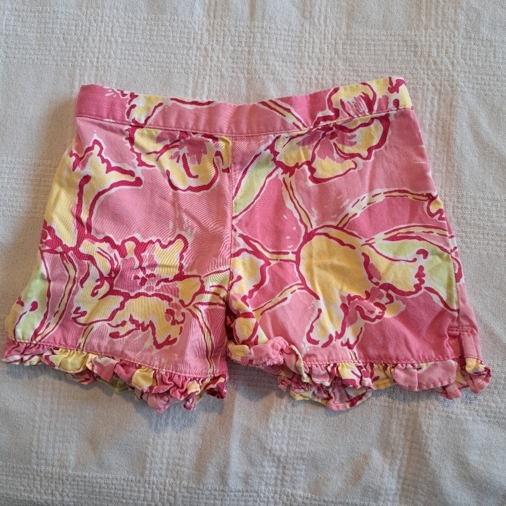 Lilly Pulitzer girls shorts elastic waisted size Small